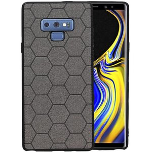 BAOHU Hexagon Hard Case - Telefoonhoesje - Backcover Hoesje - achterkant hoesje - Geschikt voor Samsung Galaxy Note 9 - Grijs