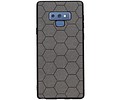 BAOHU Hexagon Hard Case - Telefoonhoesje - Backcover Hoesje - achterkant hoesje - Geschikt voor Samsung Galaxy Note 9 - Grijs