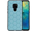 BAOHU Hexagon Hard Case - Telefoonhoesje - Backcover Hoesje - achterkant hoesje - Geschikt voor Huawei Mate 20 - Blauw