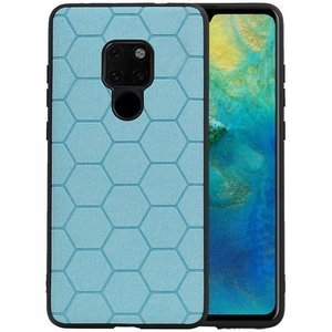 BAOHU Hexagon Hard Case - Telefoonhoesje - Backcover Hoesje - achterkant hoesje - Geschikt voor Huawei Mate 20 - Blauw