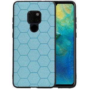Hexagon Hard Case - Telefoonhoesje - Backcover Hoesje - achterkant hoesje - Geschikt voor Huawei Mate 20 - Blauw