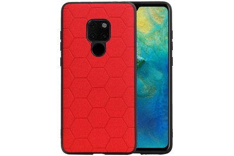 BAOHU Hexagon Hard Case - Telefoonhoesje - Backcover Hoesje - achterkant hoesje - Geschikt voor Huawei Mate 20 - Rood