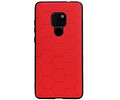 BAOHU Hexagon Hard Case - Telefoonhoesje - Backcover Hoesje - achterkant hoesje - Geschikt voor Huawei Mate 20 - Rood