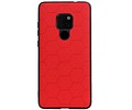 Hexagon Hard Case - Telefoonhoesje - Backcover Hoesje - achterkant hoesje - Geschikt voor Huawei Mate 20 - Rood