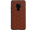 BAOHU Hexagon Hard Case - Telefoonhoesje - Backcover Hoesje - achterkant hoesje - Geschikt voor Huawei Mate 20 - Bruin