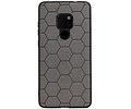 BAOHU Hexagon Hard Case - Telefoonhoesje - Backcover Hoesje - achterkant hoesje - Geschikt voor Huawei Mate 20 - Grijs
