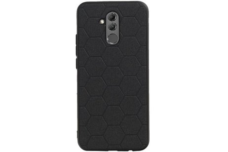 Hexagon Hard Case - Telefoonhoesje - Backcover Hoesje - achterkant hoesje - Geschikt voor Huawei Mate 20 Lite - Zwart