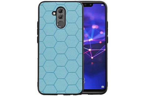 BAOHU Hexagon Hard Case - Telefoonhoesje - Backcover Hoesje - achterkant hoesje - Geschikt voor Huawei Mate 20 Lite - Blauw