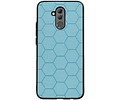 BAOHU Hexagon Hard Case - Telefoonhoesje - Backcover Hoesje - achterkant hoesje - Geschikt voor Huawei Mate 20 Lite - Blauw