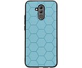 Hexagon Hard Case - Telefoonhoesje - Backcover Hoesje - achterkant hoesje - Geschikt voor Huawei Mate 20 Lite - Blauw