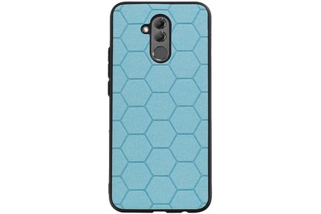 BAOHU Hexagon Hard Case - Telefoonhoesje - Backcover Hoesje - achterkant hoesje - Geschikt voor Huawei Mate 20 Lite - Blauw