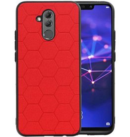 BAOHU Hexagon Hard Case Huawei Mate 20 Lite Rood