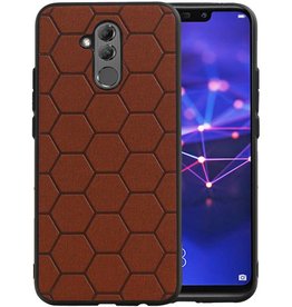BAOHU Hexagon Hard Case Huawei Mate 20 Lite Bruin