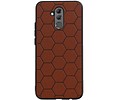 BAOHU Hexagon Hard Case - Telefoonhoesje - Backcover Hoesje - achterkant hoesje - Geschikt voor Huawei Mate 20 Lite - Bruin