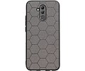 Hexagon Hard Case - Telefoonhoesje - Backcover Hoesje - achterkant hoesje - Geschikt voor Huawei Mate 20 Lite - Grijs
