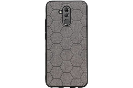 Hexagon Hard Case - Telefoonhoesje - Backcover Hoesje - achterkant hoesje - Geschikt voor Huawei Mate 20 Lite - Grijs