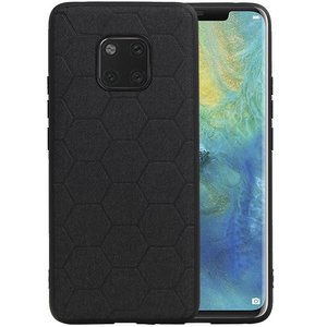 BAOHU Hexagon Hard Case - Telefoonhoesje - Backcover Hoesje - achterkant hoesje - Geschikt voor Huawei Mate 20 Pro - Zwart