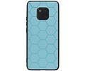 BAOHU Hexagon Hard Case - Telefoonhoesje - Backcover Hoesje - achterkant hoesje - Geschikt voor Huawei Mate 20 Pro - Blauw