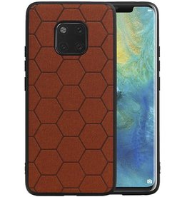 BAOHU Hexagon Hard Case Huawei Mate 20 Pro Bruin