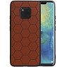 BAOHU Hexagon Hard Case Huawei Mate 20 Pro Bruin