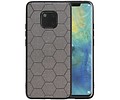 BAOHU Hexagon Hard Case - Telefoonhoesje - Backcover Hoesje - achterkant hoesje - Geschikt voor Huawei Mate 20 Pro - Grijs