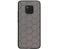 BAOHU Hexagon Hard Case - Telefoonhoesje - Backcover Hoesje - achterkant hoesje - Geschikt voor Huawei Mate 20 Pro - Grijs