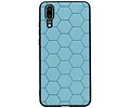 BAOHU Hexagon Hard Case - Telefoonhoesje - Backcover Hoesje - achterkant hoesje - Geschikt voor Huawei P20 - Blauw