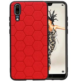 BAOHU Hexagon Hard Case Huawei P20 Rood