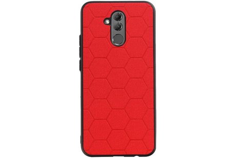 BAOHU Hexagon Hard Case - Telefoonhoesje - Backcover Hoesje - achterkant hoesje - Geschikt voor Huawei P20 Lite - Rood