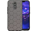 BAOHU Hexagon Hard Case - Telefoonhoesje - Backcover Hoesje - achterkant hoesje - Geschikt voor Huawei P20 Lite - Grijs