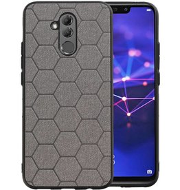 BAOHU Hexagon Hard Case Huawei P20 Lite Grijs