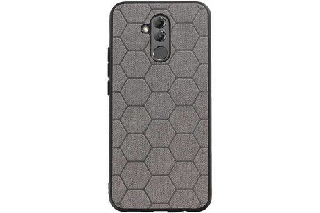 Hexagon Hard Case - Telefoonhoesje - Backcover Hoesje - achterkant hoesje - Geschikt voor Huawei P20 Lite - Grijs