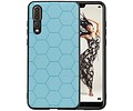 BAOHU Hexagon Hard Case - Telefoonhoesje - Backcover Hoesje - achterkant hoesje - Geschikt voor Huawei P20 Pro - Blauw