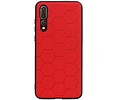 BAOHU Hexagon Hard Case - Telefoonhoesje - Backcover Hoesje - achterkant hoesje - Geschikt voor Huawei P20 Pro - Rood