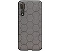 BAOHU Hexagon Hard Case - Telefoonhoesje - Backcover Hoesje - achterkant hoesje - Geschikt voor Huawei P20 Pro - Grijs