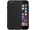 Hexagon Hard Case - Telefoonhoesje - Backcover Hoesje - achterkant hoesje - Geschikt voor iPhone 6 / iPhone 6s - Zwart