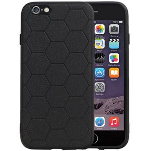 Hexagon Hard Case - Telefoonhoesje - Backcover Hoesje - achterkant hoesje - Geschikt voor iPhone 6 / iPhone 6s - Zwart