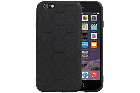 Hexagon Hard Case - Telefoonhoesje - Backcover Hoesje - achterkant hoesje - Geschikt voor iPhone 6 / iPhone 6s - Zwart