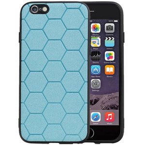 BAOHU Hexagon Hard Case - Telefoonhoesje - Backcover Hoesje - achterkant hoesje - Geschikt voor iPhone 6 / iPhone 6s - Blauw