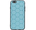 Hexagon Hard Case - Telefoonhoesje - Backcover Hoesje - achterkant hoesje - Geschikt voor iPhone 6 / iPhone 6s - Blauw