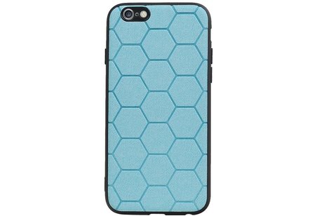 Hexagon Hard Case - Telefoonhoesje - Backcover Hoesje - achterkant hoesje - Geschikt voor iPhone 6 / iPhone 6s - Blauw