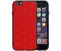 Hexagon Hard Case - Telefoonhoesje - Backcover Hoesje - achterkant hoesje - Geschikt voor iPhone 6 / iPhone 6s - Rood