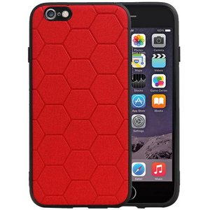 BAOHU Hexagon Hard Case - Telefoonhoesje - Backcover Hoesje - achterkant hoesje - Geschikt voor iPhone 6 / iPhone 6s - Rood
