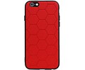 BAOHU Hexagon Hard Case - Telefoonhoesje - Backcover Hoesje - achterkant hoesje - Geschikt voor iPhone 6 / iPhone 6s - Rood