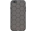 Hexagon Hard Case - Telefoonhoesje - Backcover Hoesje - achterkant hoesje - Geschikt voor iPhone 6 / iPhone 6s - Grijs