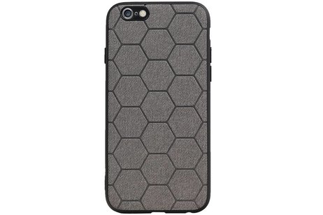 Hexagon Hard Case - Telefoonhoesje - Backcover Hoesje - achterkant hoesje - Geschikt voor iPhone 6 / iPhone 6s - Grijs