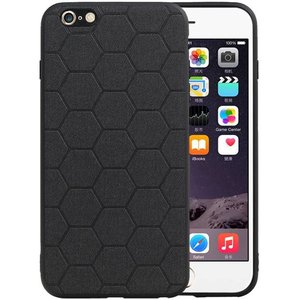 Hexagon Hard Case - Telefoonhoesje - Backcover Hoesje - achterkant hoesje - Geschikt voor iPhone 6 Plus / iPhone 6s Plus - Zwart