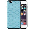 BAOHU Hexagon Hard Case - Telefoonhoesje - Backcover Hoesje - achterkant hoesje - Geschikt voor iPhone 6 Plus / iPhone 6s Plus - Blauw