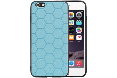BAOHU Hexagon Hard Case - Telefoonhoesje - Backcover Hoesje - achterkant hoesje - Geschikt voor iPhone 6 Plus / iPhone 6s Plus - Blauw