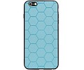 Hexagon Hard Case - Telefoonhoesje - Backcover Hoesje - achterkant hoesje - Geschikt voor iPhone 6 Plus / iPhone 6s Plus - Blauw